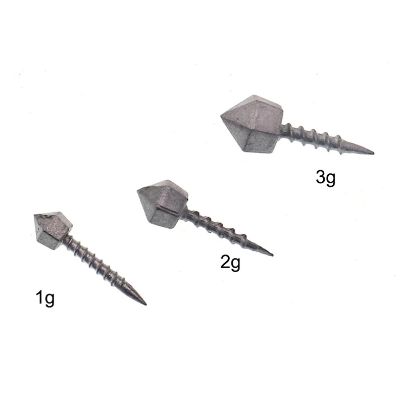 Angelzubehör, nach unten blei, Nagelsinker, weicher Köder, Gewicht 1 g, 2 g, 3 g, Einsatzblei, Lot 10 Stück, Ausverkauf – Detail 3