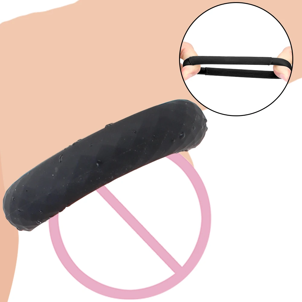 Delay Ejaculation Penis Rings Soft Silicone Lasting Erection Cock Ring Penis Trainer Adult Sex Toys for Men