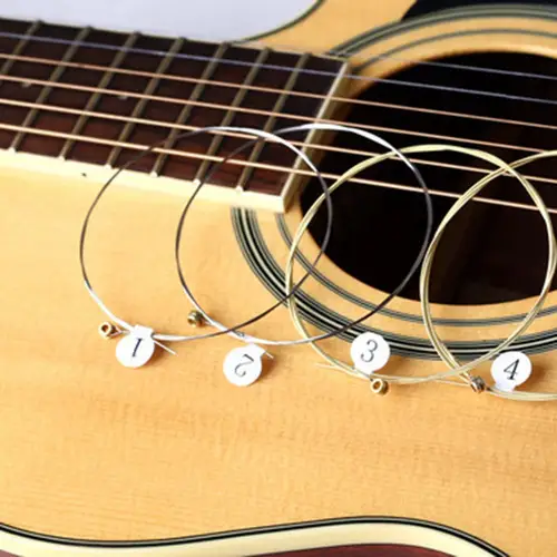 Imagen 1 del producto 6 unids/set cuerdas universales para guitarra acústica cuerdas con núcleo de acero Hexagonal de latón para instrumentos musicales