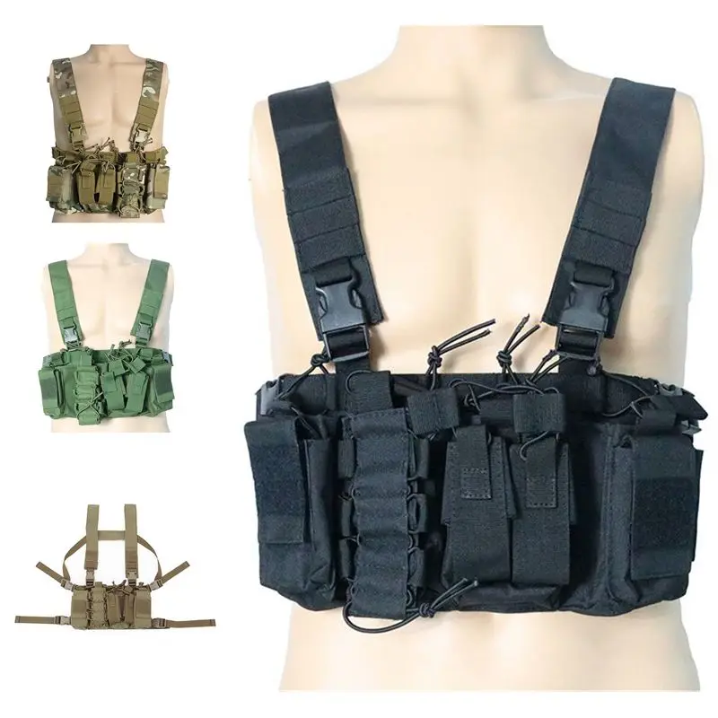 

Tactical Vest Hunting Clothes Radio Harness Front Pouch Holster Airsoft Ammo Chest Rig Magazine Carrier Vest Military Equipment