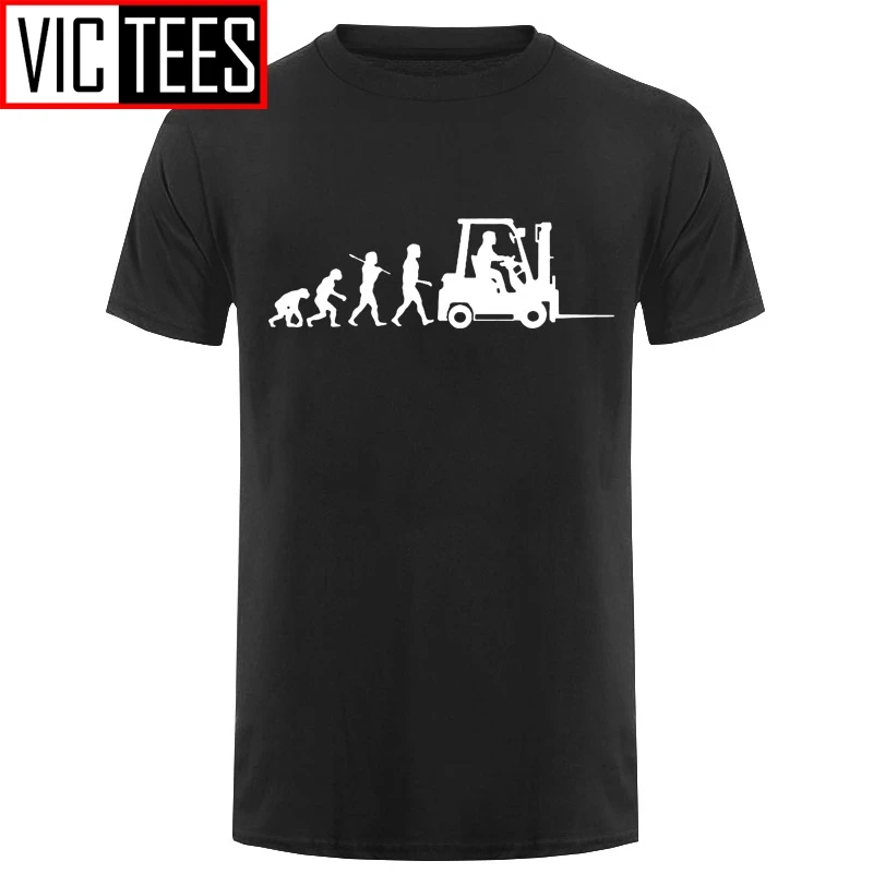 Men Evolution of Man Forklift Truck Driver T Shirt Funny Mens Birthday Gift T-shirt