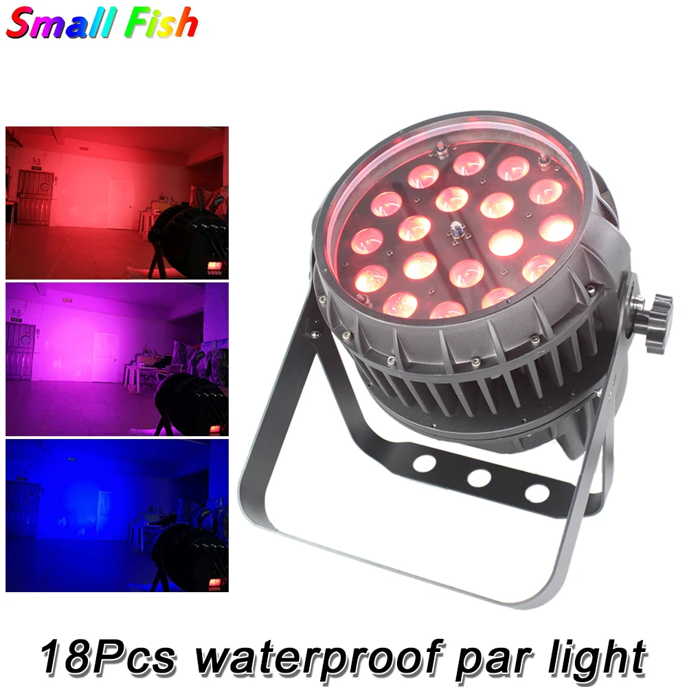 2Pcs/Lot DMX RGBW LED Disco Wash Light 18X10W LED Waterproof Par Light Professional Stage Lighting Effect Lights Party DJ Light