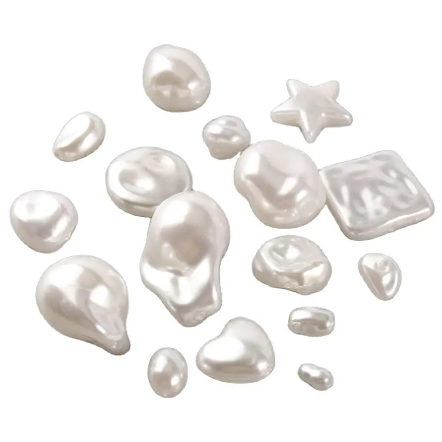 تقليد الباروك اللؤلؤ البلاستيك الخرز ستار القلب فضفاض خزر عازل لصنع المجوهرات سوار اليدوية Craft بها بنفسك الحرفية اكسسوارات