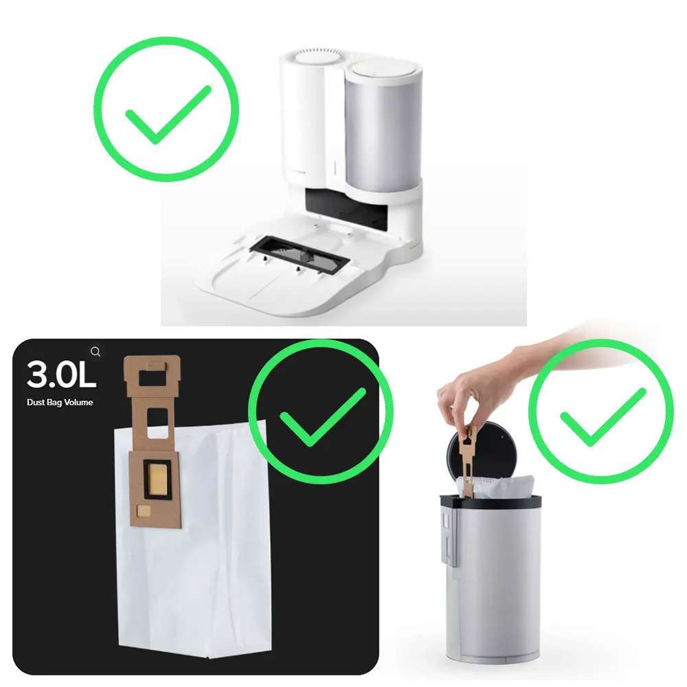 สำหรับ Roborock S7 / T7S หุ่นยนต์ดูดฝุ่นลูกกลิ้งแปรงด้านข้างหลักแผ่นกรอง HEPA เสื้อผ้าถุงหูรูดอะไหล่เสริม