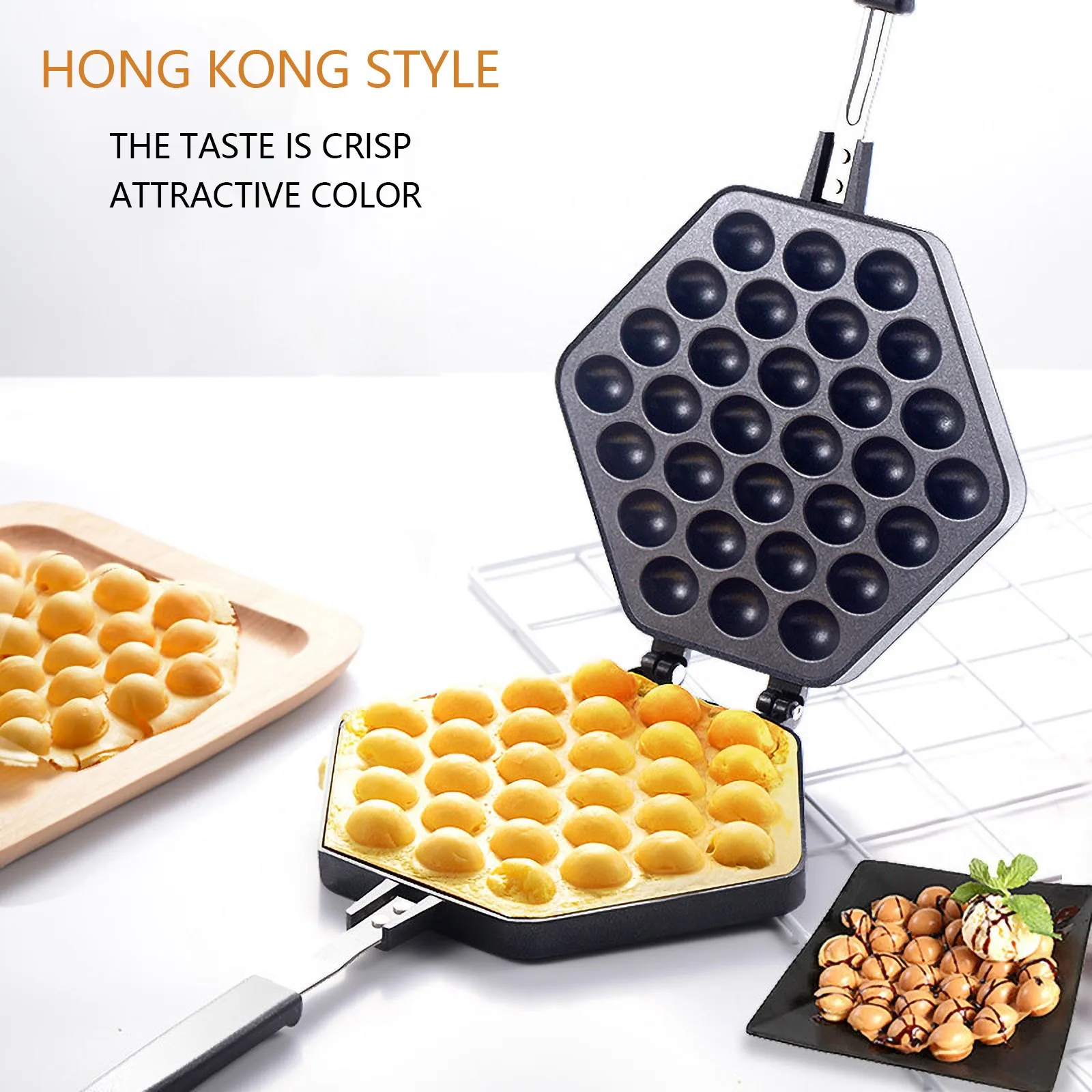 Household Waffle Bake Maker Kitchen Non-stick Aluminum Alloy Waffle Maker Pan Mould Mold Press Plate Waffle Iron Baking Tools