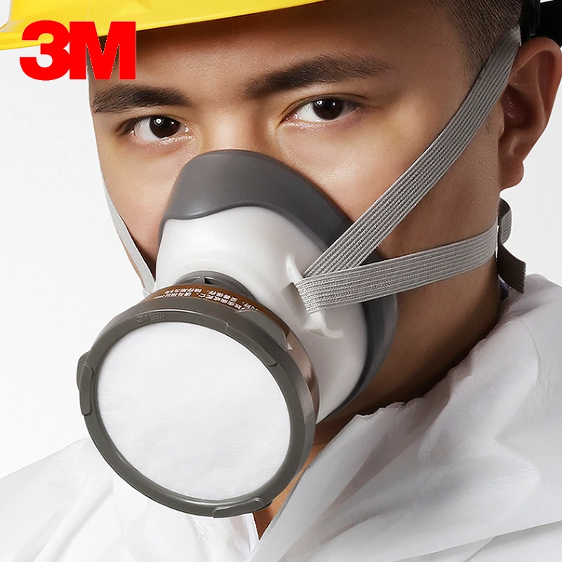 3M 1201 Half-face Painting Mask 4 in 1 set 3001 Gas Cartridges Spraying Mask Single Pot Double Filters G1201