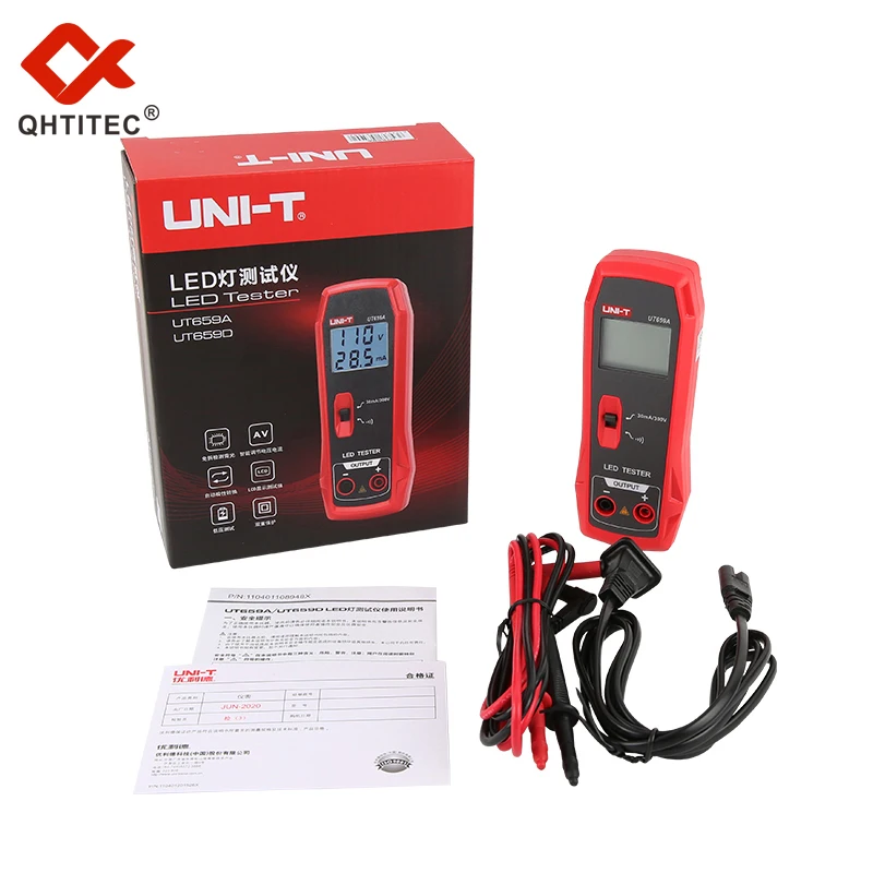 

QHTITEC UT659D LED Tester Meter LCD Display Test Value Intelligent Adjustment Of Voltage And Current Multimeter With Backlight