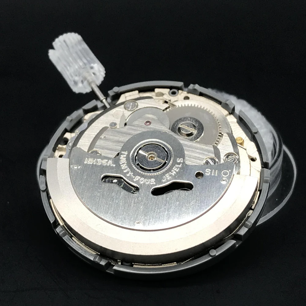 NH36A Mechanical Watch Movement Japan Seiko 24 Jewels Day/Date Quickset White/Black Version Original Japan Automatic Movement