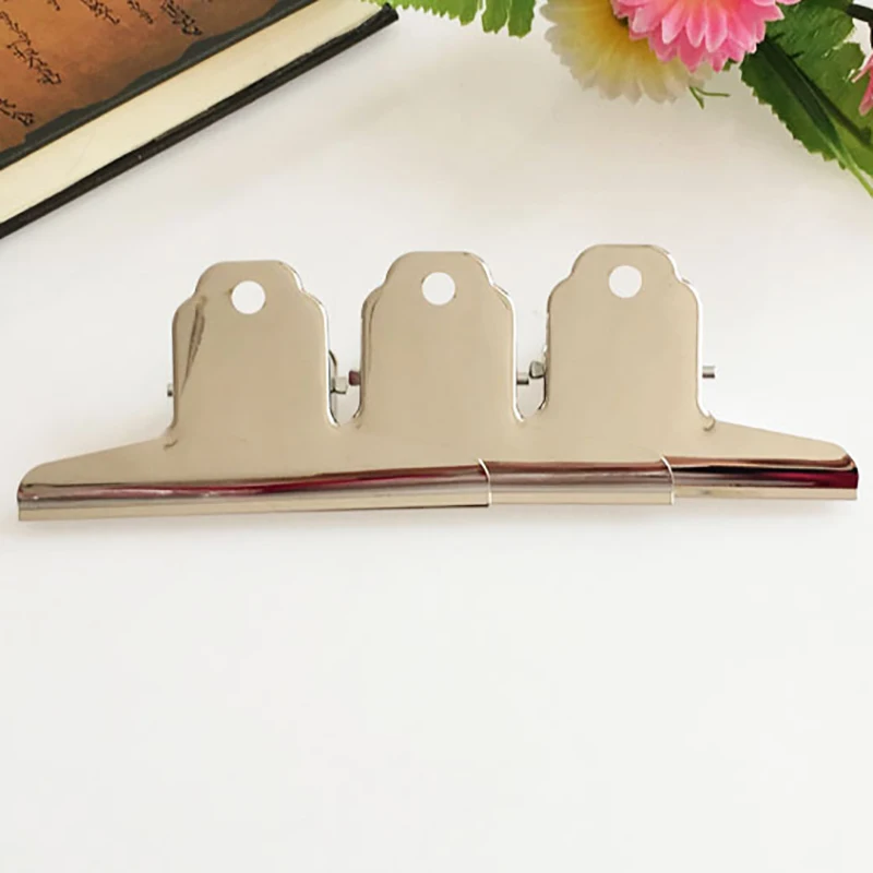 1Pc Retro Metal Storage Clip Stainless Steel Sealing Clip Binder School Student Stationery Office File Storage Supplies