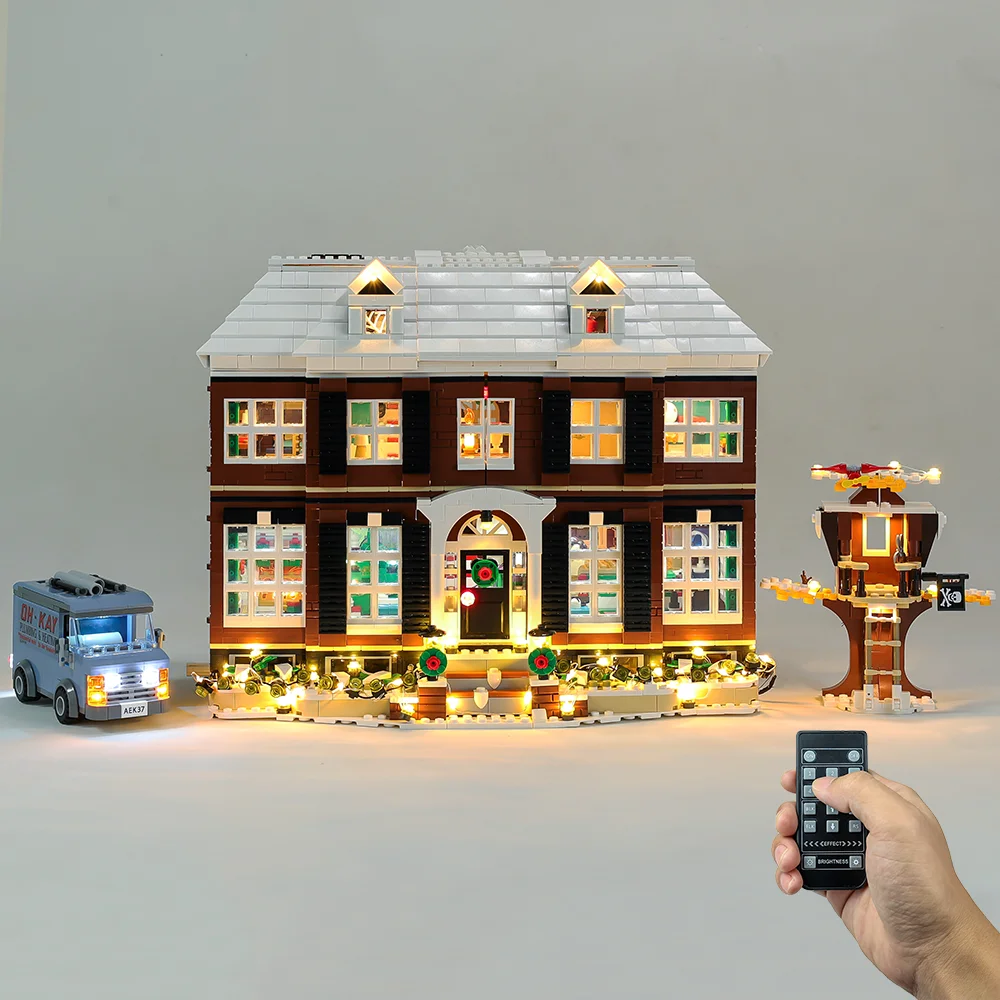 LED Light Kit For Christmas Gift 21330 Home Alone House Street View Building Blocks Bricks  Toy Lamp Set No Model RC Version