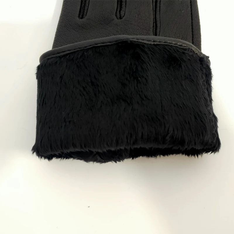 Neue damen Schaffell handschuhe leder winter warm fluff damen weichen weiblichen Wildleder handschuhe hohe qualität handschuhe