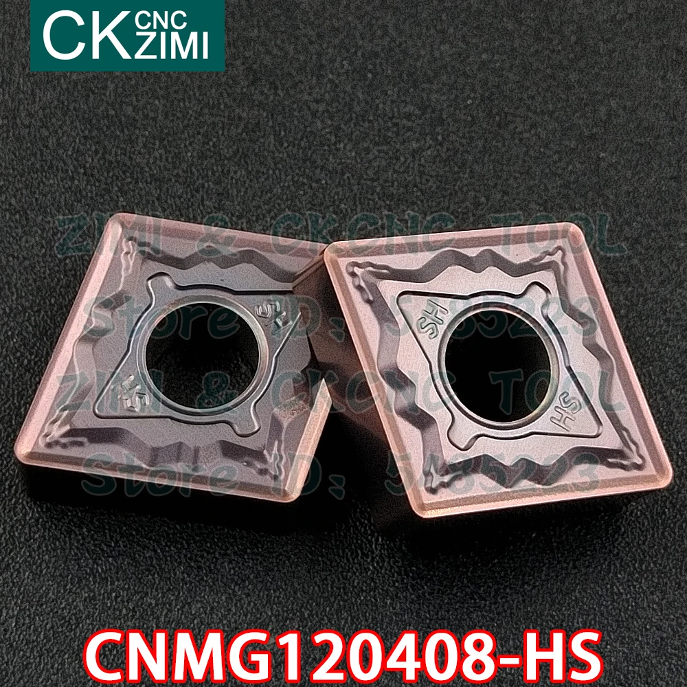 CNMG120408-HS CNMG 120408 HS insertos de carburo de torneado exterior inserta herramientas maquinaria CNC torno de Metal herramientas de acero inoxidable