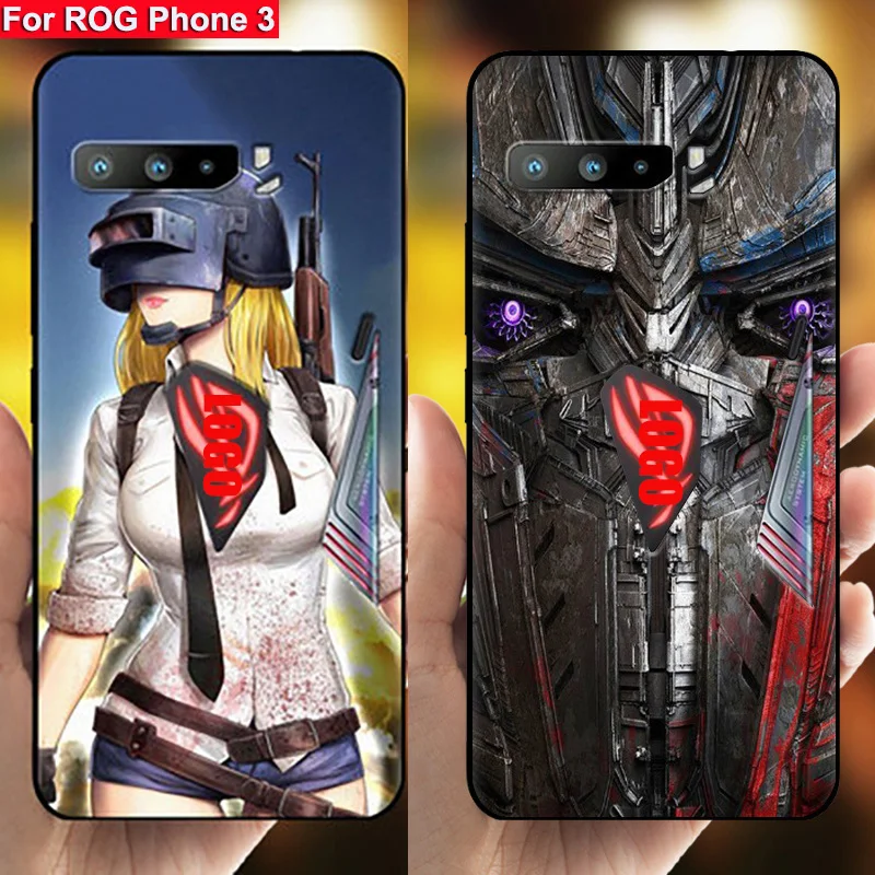 For Asus ROG Phone 3 Case Soft Slim Silicon Thin game phone Cover Bumper TPU Protective case for Asus ROG 3 5G partten printing