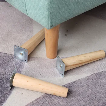 4 قطعة 8/15/20 سنتيمتر ارتفاع أثاث خشبي الساقين يميل مخروط أريكة سرير خزانة الجدول كرسي استبدال قدم مائل الساق مدبب