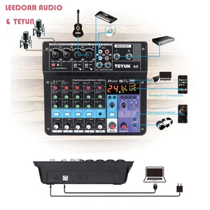 Teyun-Mixer Professional tragbar, Sound-Mischkonsole, Computereingang, 48-V-Leistungsnummer, Live-Broadcast, A4, A6, A8, 4 Kanäle, 8, 6, neu 8 Hauptverkauf Digital Professional Console - №3