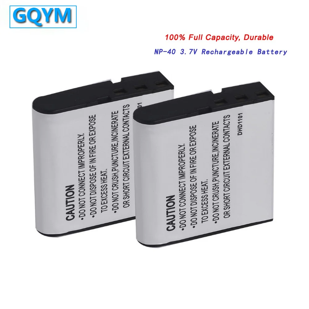 

2PCS GQYM NP-40 CNP40 3.7V 1500mAh Digital Rechargeable Battery for Casio Z55/Z57/EX-Z30/EX-P505/Z40/Z50/Z750/P600/P700 Battery