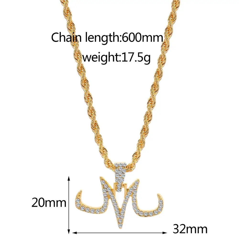 New Iced Out Majin Pendant Necklace Chains Hip Hop Jewelry Gold Silver Color Micro Pave Zircon Gift for Men Women 2020 necklace