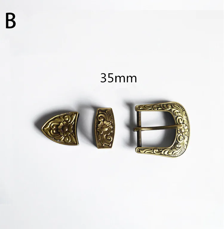 35/40mm Solid Brass High Quality Carved Pin Belt Buckle Head Jeans Accessories DIY Hardware Decor Belt Leather Craft accessories