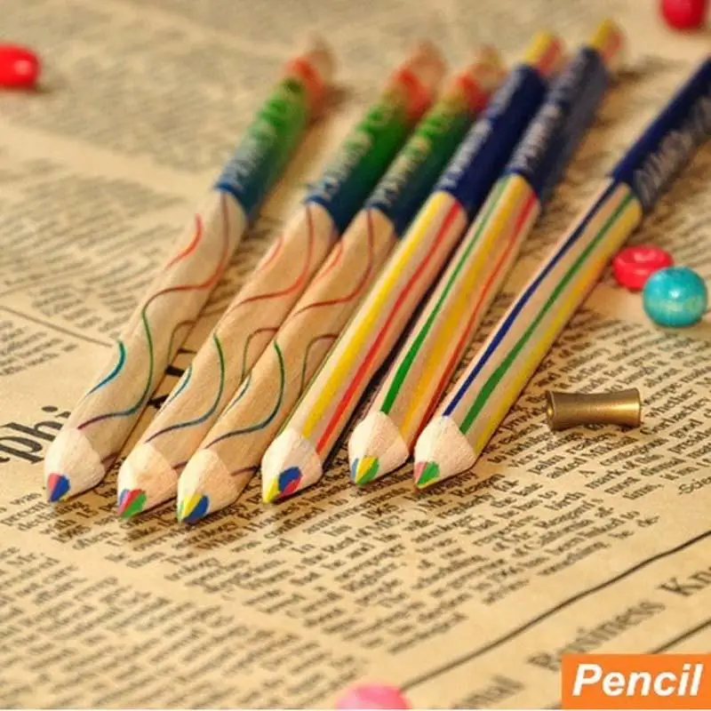 Lápices de colores profesionales para niños, lápices de colores, madera, arcoíris, Juego de dibujo, pintura, 10 unidades por lote