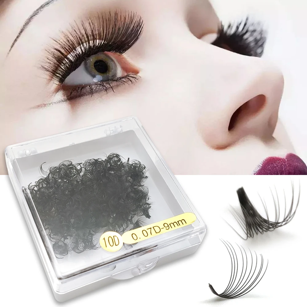 

10D 200/1000 Fans Pointy Base Premade Fans Loose Fans Medium Stem Sharp Thin Pointy Base Promade Volume Fans Eyelash Extensions