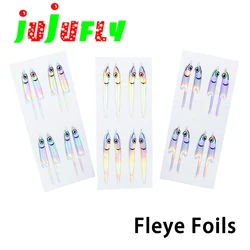 New popular fly tying 16pairs fleye foils lure fish vinyl masks bayanchovy silverside sandeel artificial fish head sticker