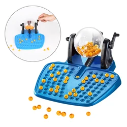 Classic Family Large Bingo Lotto Game Set Rotary Cage Revolving Machine  Party Fun Board Game