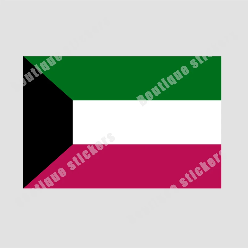 Kuwait Flag National Emblem Sticker Cover Scratch Waterproof Sunscreen Anti-UV Popular High Quality Car Sticker Decoration