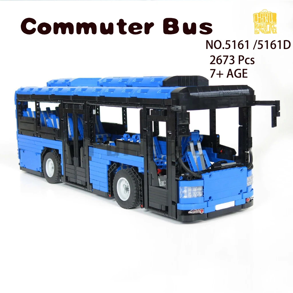 

MOC 5161 Commuter Bus Remote Control Electric Model With PDF Drawings Building Blocks Bricks DIY Toys Birthday Christmas Gifts