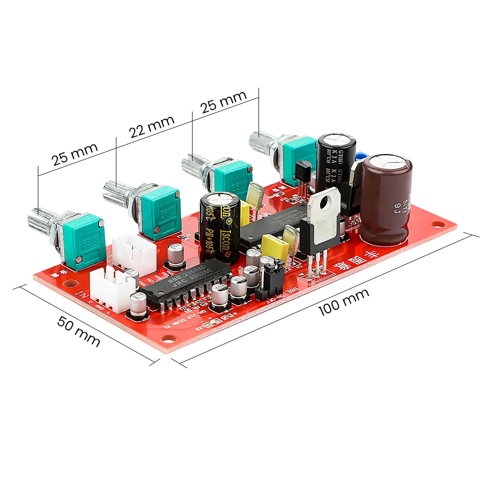 AIYIMA UPC1892 HIFI Stereo Preamp Amplifier Volume Tone Control JRC2150 BBE Preamplifier Treble Balance Bass Finished Board