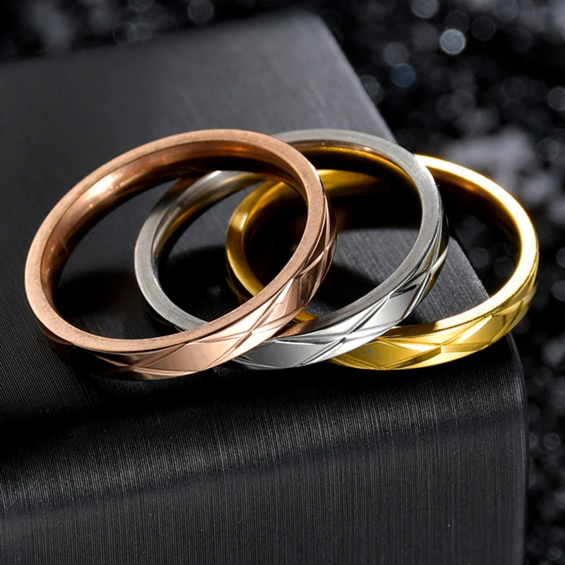 Romantic Couple Rings Gold/Silvery/Champagne Color Jewelry Rings Set Cross Shape For Lovers Couple Rings Wedding Anniversary 3pc