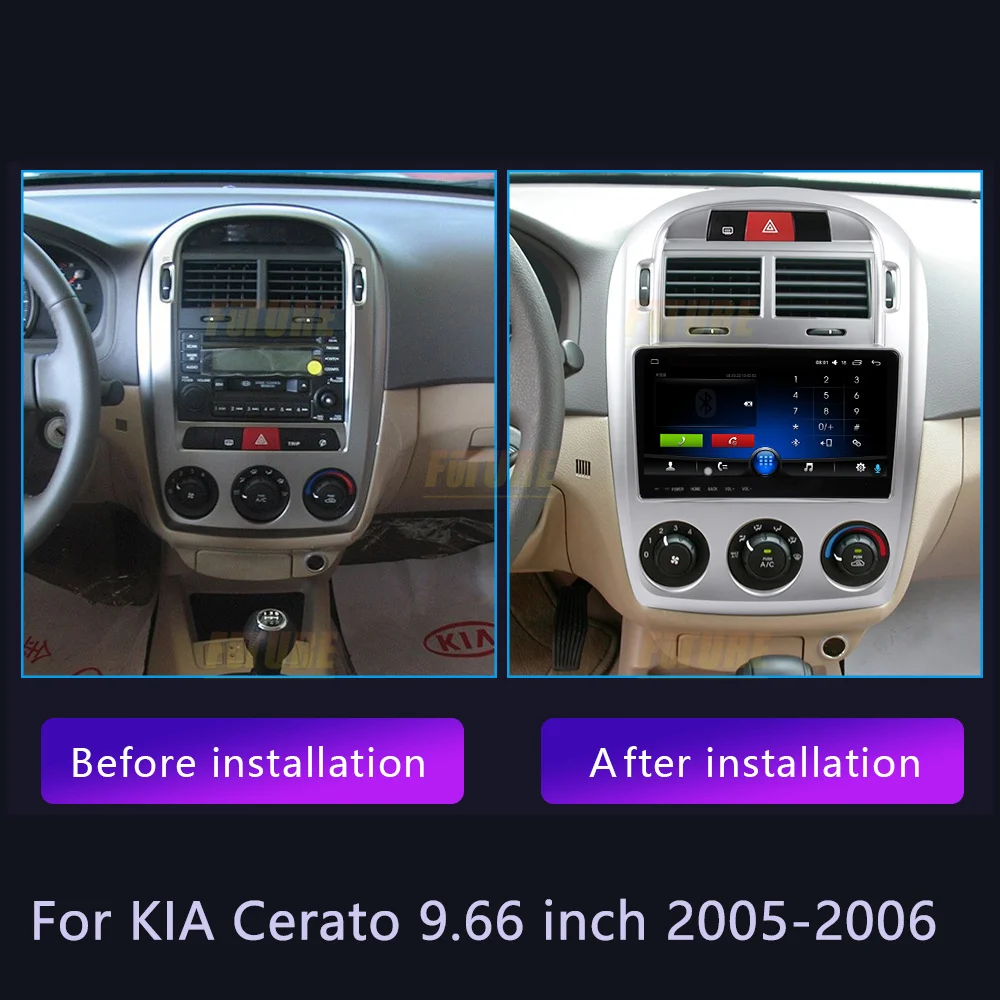 128G Android Car Radio Stereo For KIA Cerato 2005-2006 Car Multimedia Player GPS Navigation Tape Recorder Auto Radio Head Unit