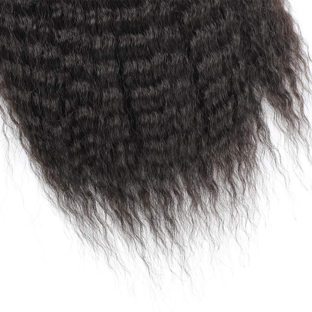 Gefälschte synthetische Kordelzug Pferdeschwanz elastische Haarverlängerung für Frauen verworrene lockige Pferdeschwanz synthetische Haar hohe Puff Afro Haarteil