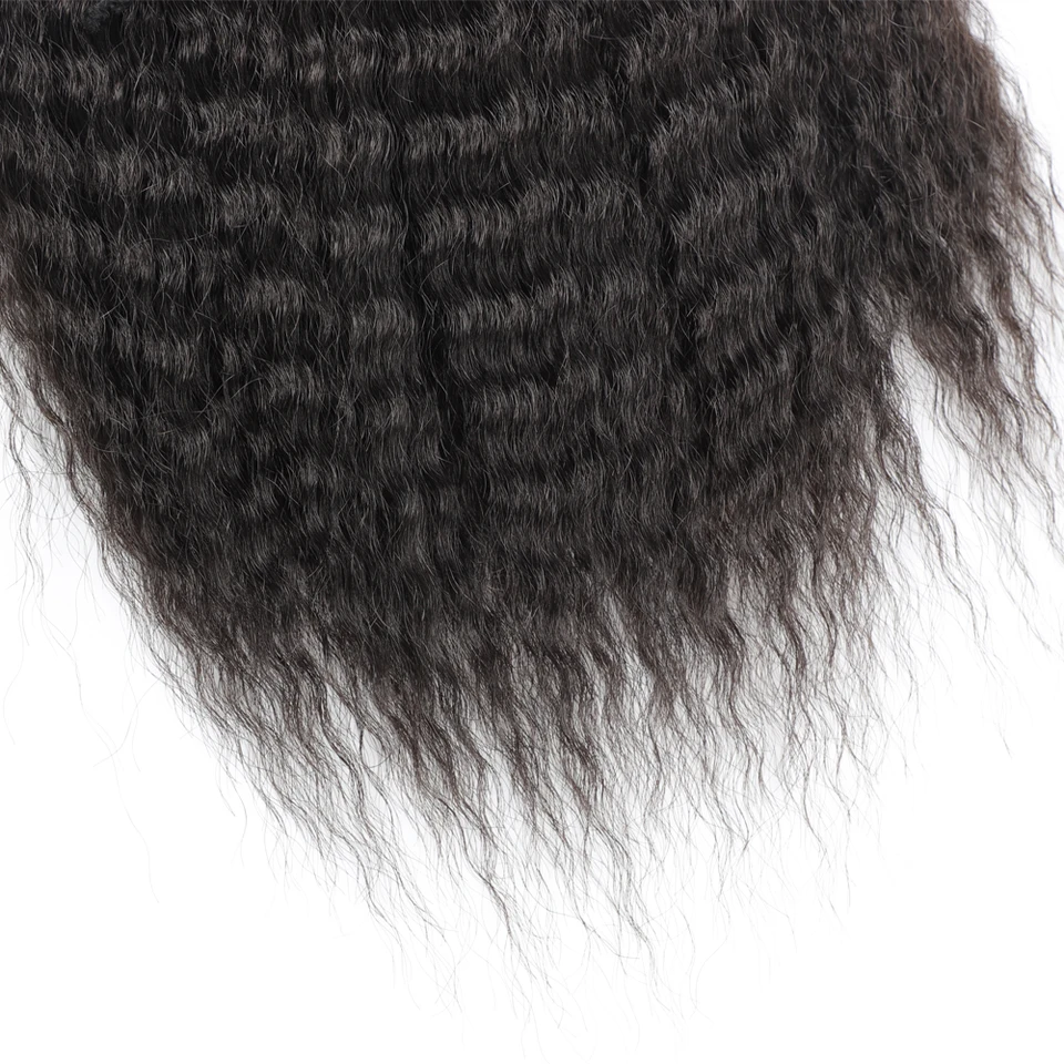 Coleta postiza sintética con cordón elástico para mujer, rizos kinky, afro puff 6