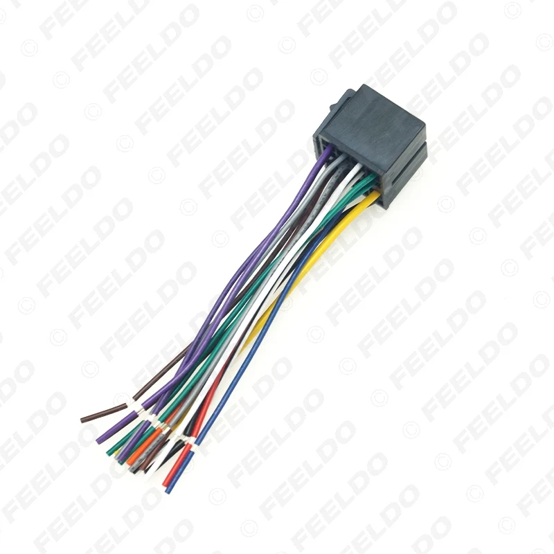 FEELDO 1 шт. 16-контактный для Volkswagen/Audi/Mercedes/для аудиоразъема в OEM автомобильный 2в1 жгут проводов радио адаптер CD провод