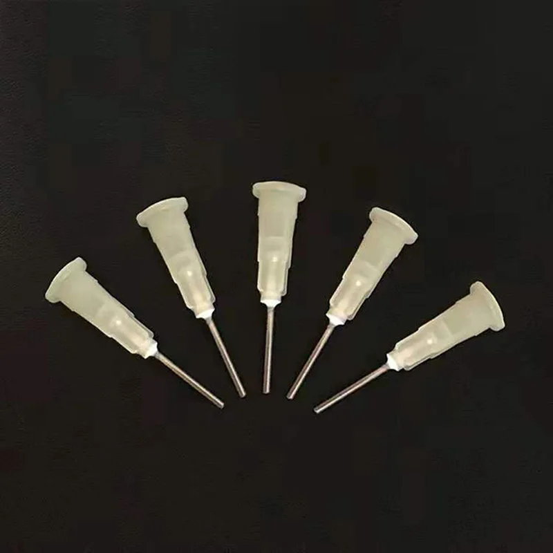 10 pezzi punte di precisione Dispenser di liquidi aghi per siringhe punte 304 1.0mm 1.2mm punte per calibri macchina per l'erogazione di colla strumenti di consumo