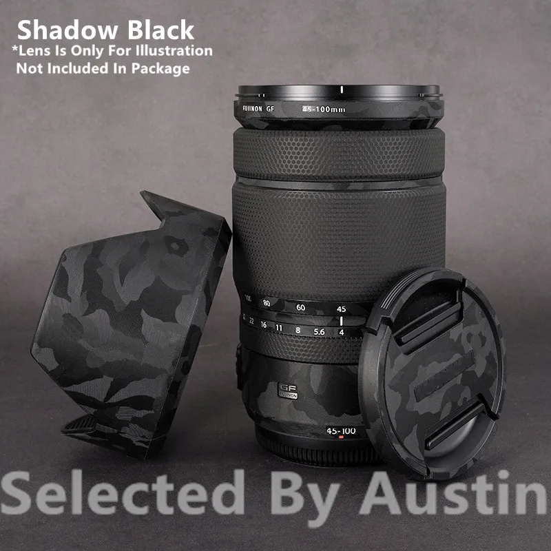 Cao Cấp Decal Da Cho Fuji GF45-100 F4 Ống Kính Da Decal Bảo Vệ Chống Trầy Xước Áo Bọc Cover