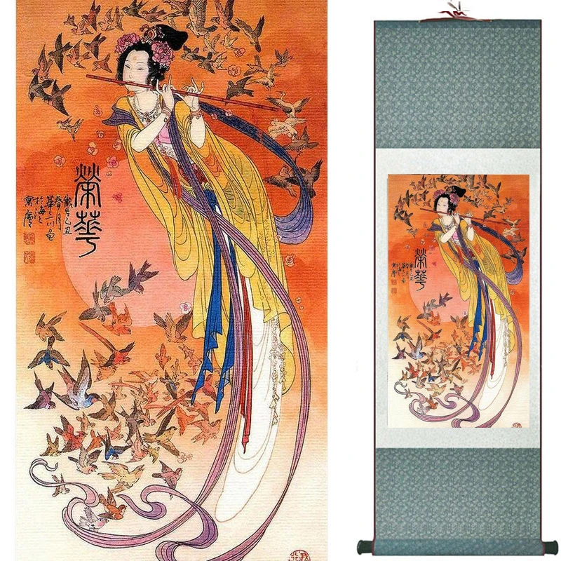 Traditional Chinese art painting Silk scroll painting   Chinese wash painting Chinese wash painting  20190730001