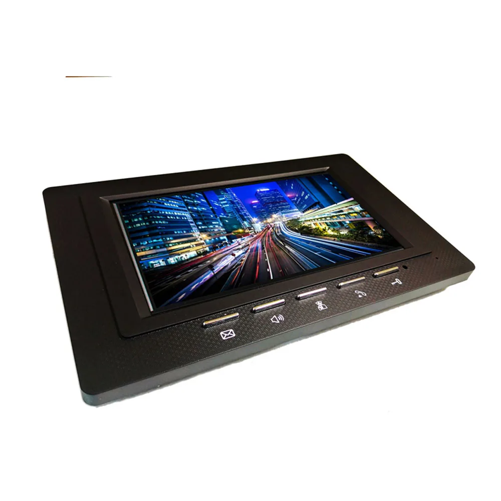 Fullvisual 7 Inch Video Intercom Doorbell Camera System 1200TVL Video Door Phone Electronic Lock Supported(Not Included) IR Leds