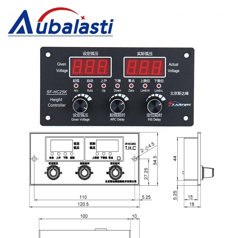 Aubalasti SF-HC25K Plasma THC ARC Voltage Height Controller With THC Lifter JYKB-100 For Plasma Cutting Machine Height Adjuster