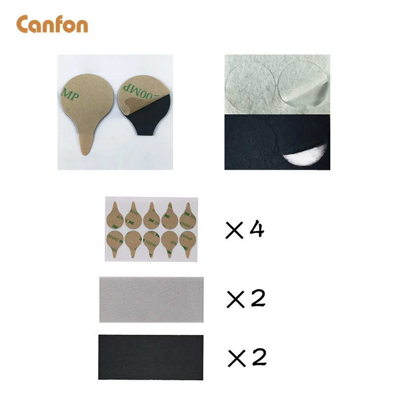 Canfon Mic Undercover dengan 40 Perekat dan 40 Cakram Kain untuk Menyembunyikan Mikrofon Lavalier dan Mengurangi Kebisingan Angin, 20 dari Masing-masing Hitam/Putih