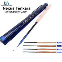 Maximumcatch Nexus 12/13ft Tenkara Telescoping Fly Fishing Rod 7:3 Action Double Zoom Tenkara Rod with Sock and Carbon Tube