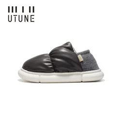 UTUNE-Pantoufles d'Hiver Anti-ALD pour Femme, Chaussures d'NikChaudes en Peluche, Imperméables, Confortables, Décontractées, Marche Facile, Mode