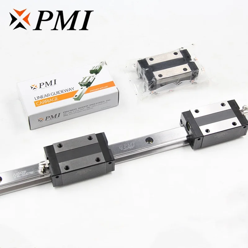 2pcs origial Taiwan PMI  MSA20  -L 1000mm linear guide + 4pcs MSA20S  carriage blocks for CNC router