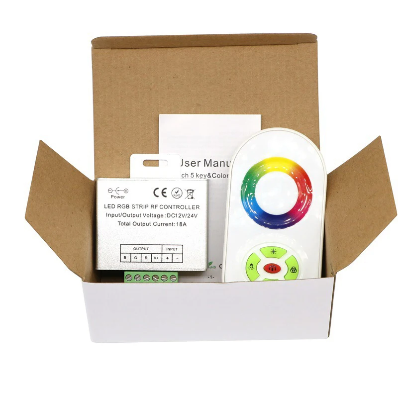 DC12- 24V Wireless RF SMD RGB Led Strip Light Touch Dimmer Remotely Controller Remote Control or LED Strip Lmap
