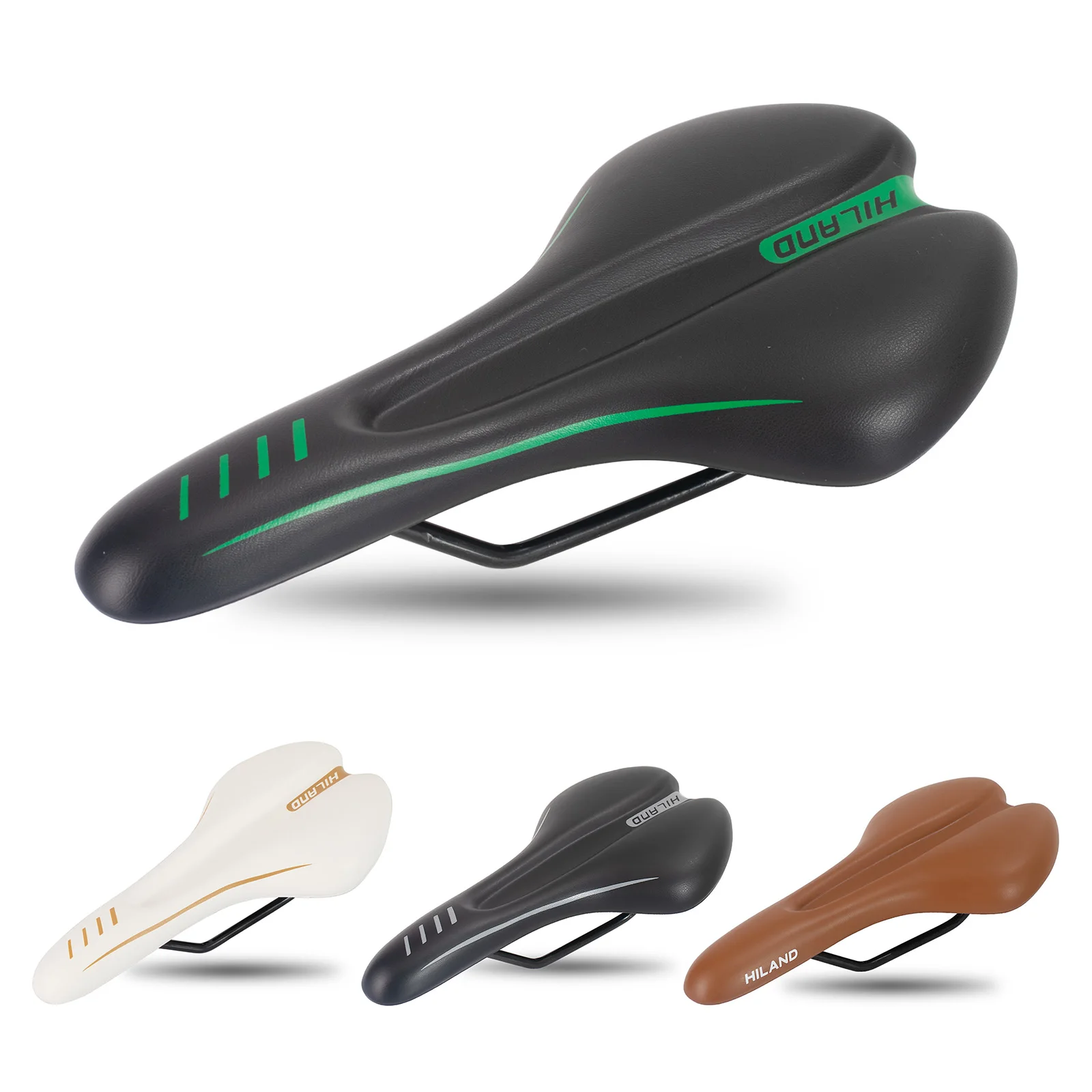 

Bike Saddle Sponge Cushion PU Leather Surface Silica Filled Gel Comfortable Cycling Seat Shockproof Bicycle Saddle