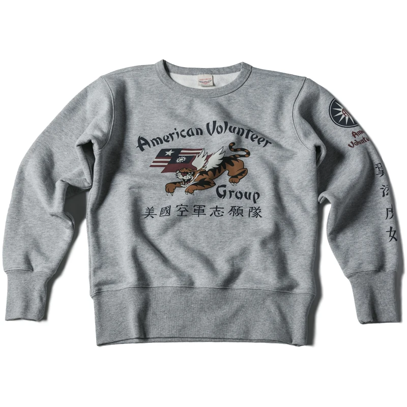 NON STOCK Flying Tigers Crew Neck Sweatshirts American Volunteer Group Pullover