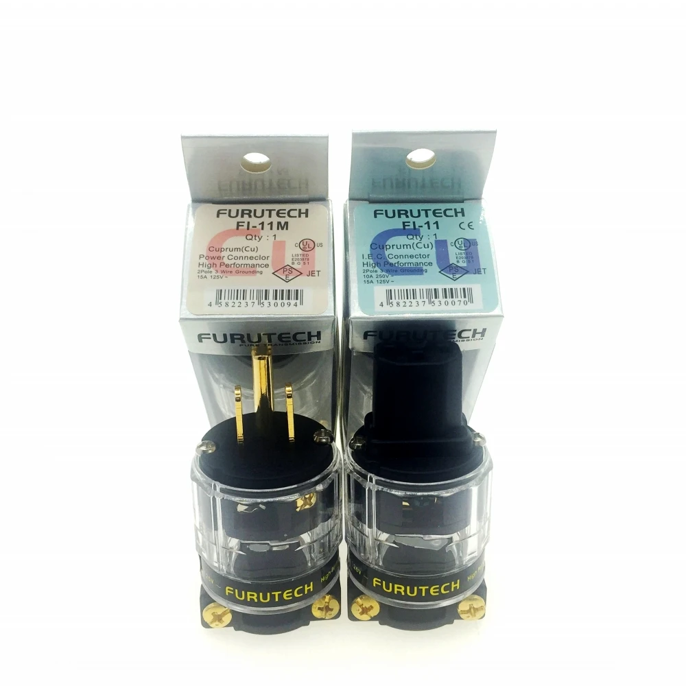 FURUTECH FI-11M (Cu) / FI-11 Cu Audio Power Plug 24K Gold plated IEC Connector plug  15A/125V Hifi MATIHUR hi