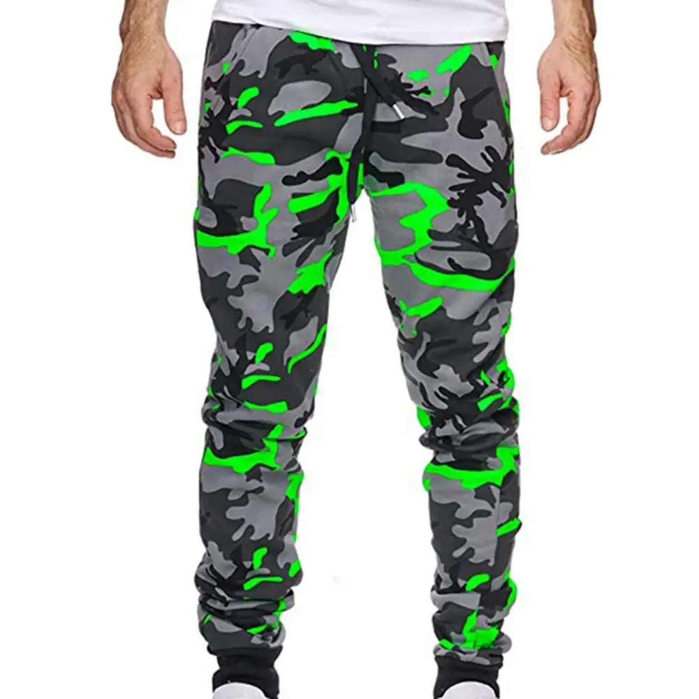 Männer Cargo Hosen Hosen Jogger Camouflage Gedruckt Knöchel Banded Mittlere Taille Casual Hosen für Herbst