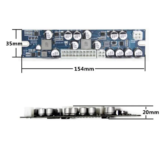 12V DC Input 300W Output Mini ITX Pico PSU DC ATX PC Switch Realan DC Power Supply For Computer Server