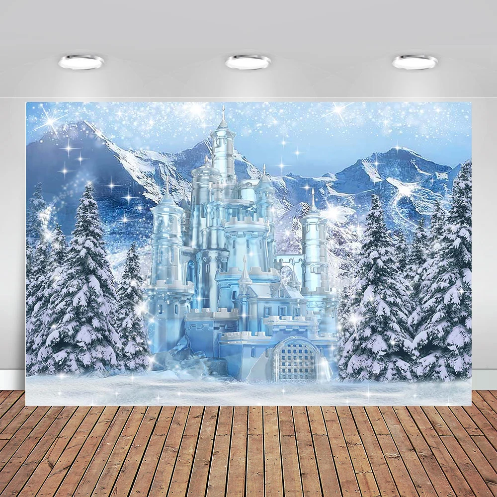 Christmas Crystal Castle Photography Backdrops Vinyl Photography Backgrounds Studio Christmas Backdrops Photo Background